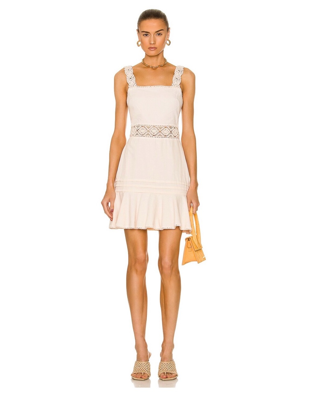 NWT Jonathan Simkhai Flora Macrame Strap Mini Dress Size 2